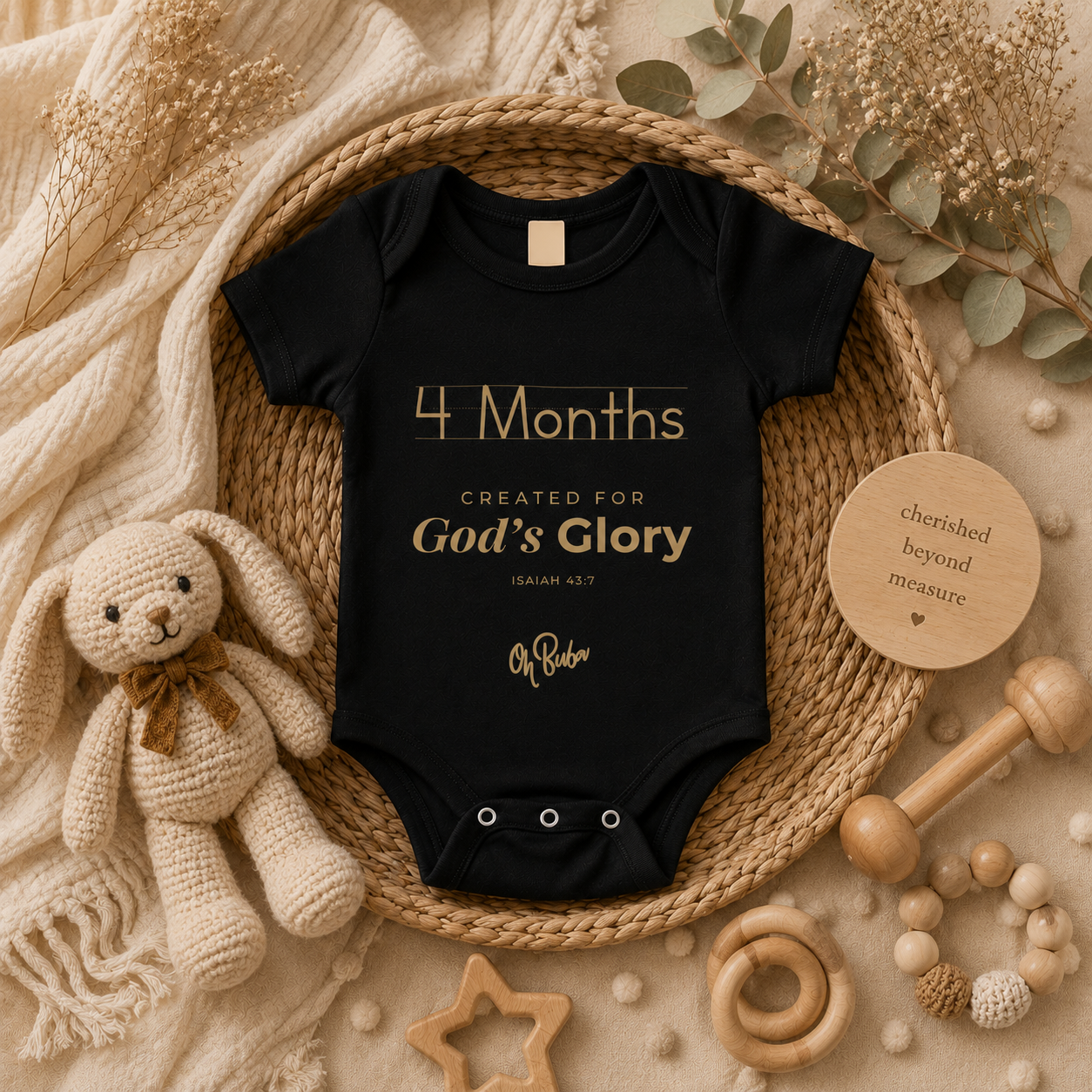 4th Month Milestone Onesie
