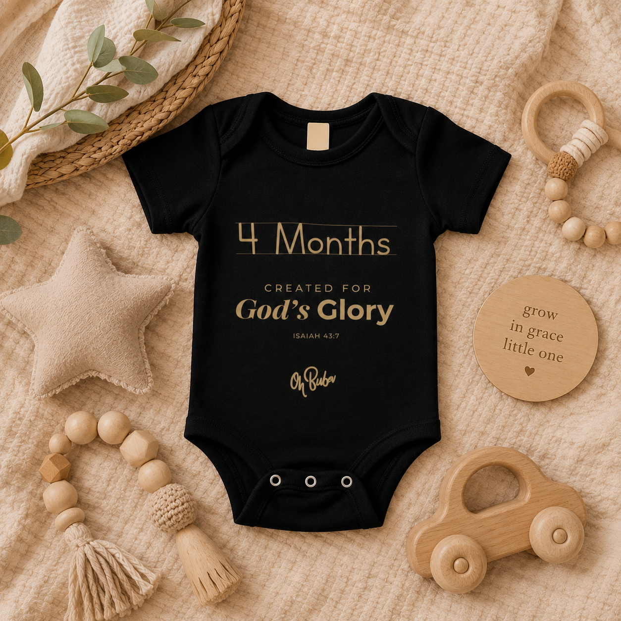 4th Month Milestone Onesie