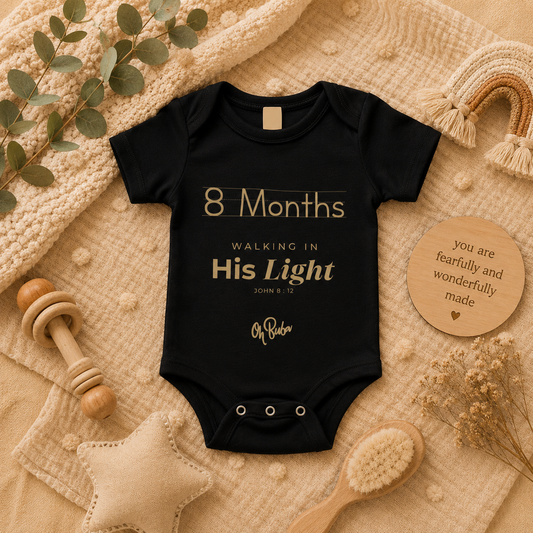 8th Month Milestone Onesie